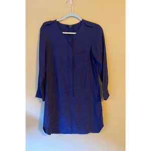 Madewell blue drop waist shift dress